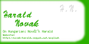 harald novak business card